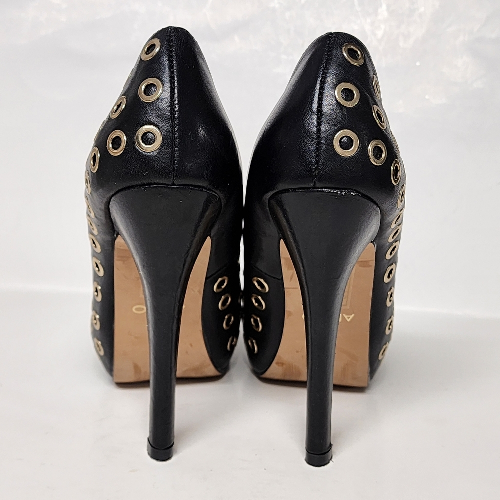 ALDO Womens shoes BLACK with GOLD RIVETING /STUDS    7 - Picture 8 of 12